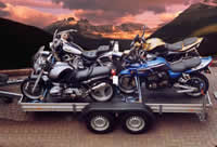 Autotransporter, mit Seilwinde und Auflaufbremse